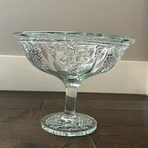 Vintage Indiana Glass Darling Grape Pedestal Compote (Reproduction)